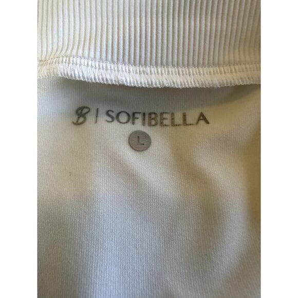 SOFIBELLA Women's Crew Neck Side Zip Long Sleeve Top White Size Large - Picture 2 of 12